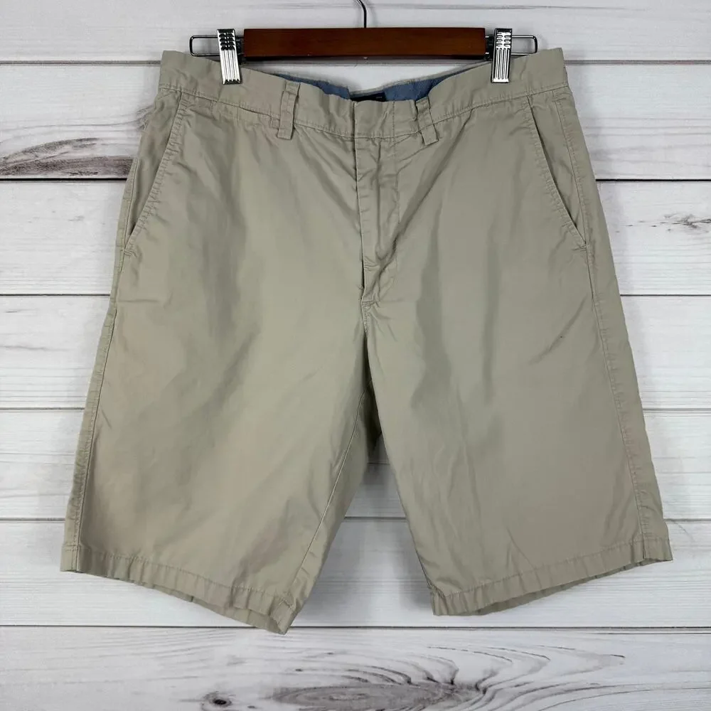 J Crew Club Men’s‎ Size 30 x 10.5 Khaki Flat Front Shorts